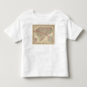 N & S Carolina Map by Mitchell Toddler T-Shirt
