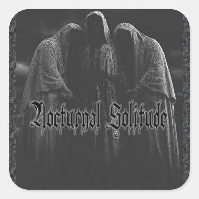 N.S Hooded Figures Square Sticker (Front)