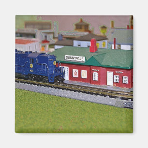 N Scale Model Train Village Magnet
