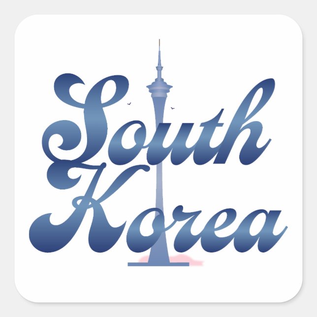 N Seoul Tower South Korea Square Sticker (Front)
