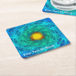 N-Space Lepidoptera Square Paper Coaster