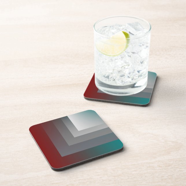 N - teal grey burgundy coaster (Right Side)