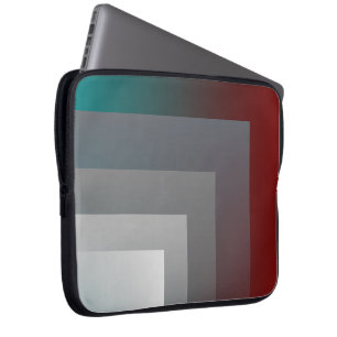 N - teal grey burgundy laptop sleeve