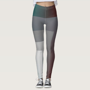 N - teal grey burgundy leggings