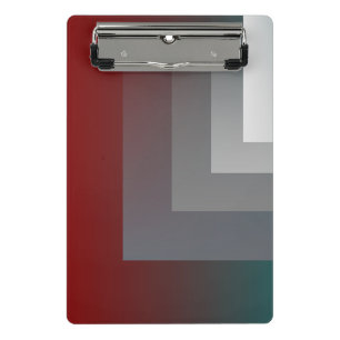 N - teal grey burgundy mini clipboard