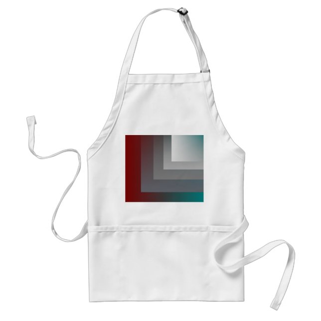 N - teal grey burgundy standard apron (Front)