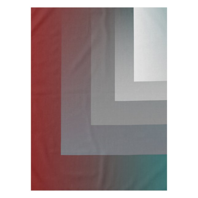 N - teal grey burgundy tablecloth (Front)