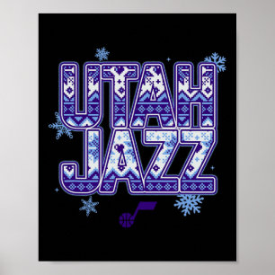 N Utah Jazz Christmas Ugly Sweater  Poster