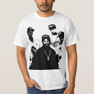 N.W.A Iconic Hip-Hop Legends – Black and White Tri T-Shirt
