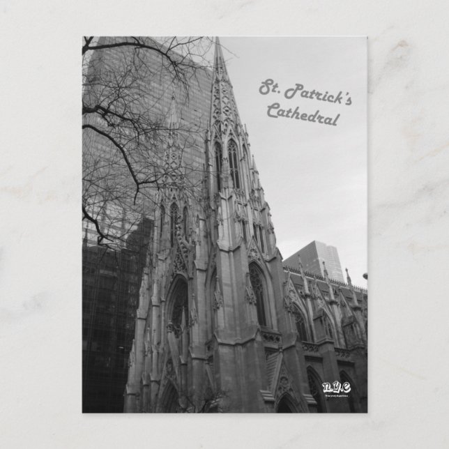 N.Y.E St. Patrick's Cathedral Postcard (Front)