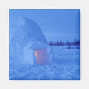NA, Canada, Manitoba, Churchill. Arctic igloo Magnet