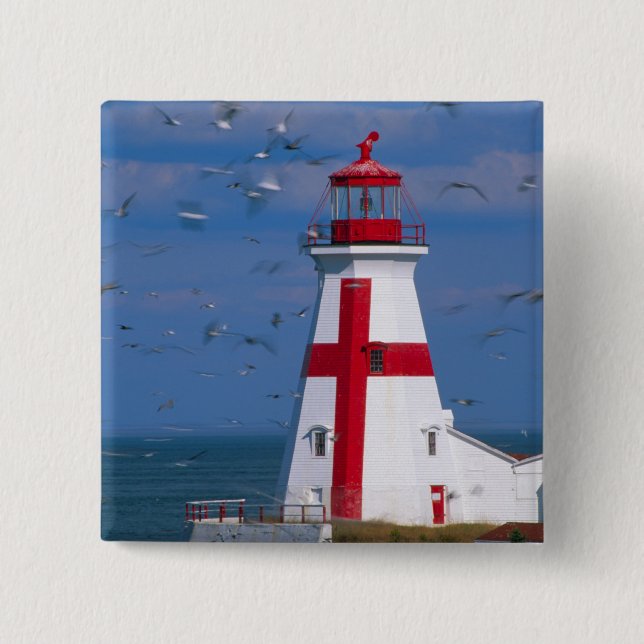 NA, Canada, New Brunswick, Campobello Island. 8 15 Cm Square Badge (Front)