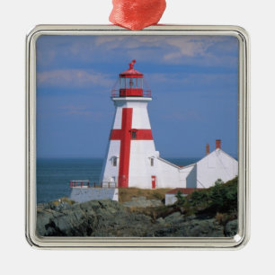 NA, Canada, New Brunswick, Campobello Island. Metal Tree Decoration