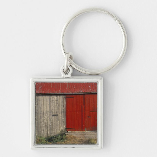 NA, Canada, New Brunswick, Shepody. Red barn Key Ring (Front)