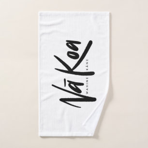 Na Koa Sweat Towel (Black on White)