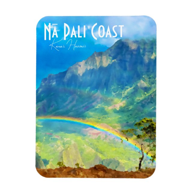 Na Pali Coast Kauai Hawaii Magnet (Vertical)