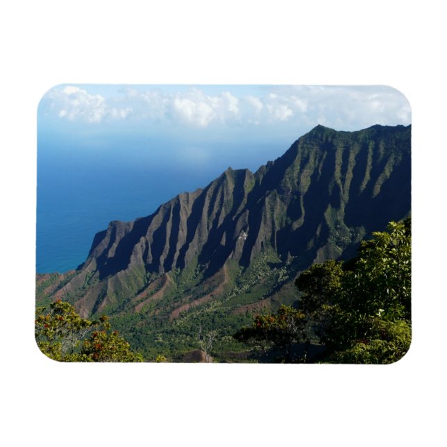 Na Pali Coast on Kauai rectangular magnet (Horizontal)