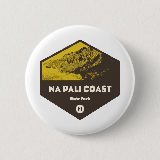 Nā Pali Coast State Park Hawaii 6 Cm Round Badge (Front)