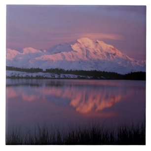 NA, USA, Alaska. Denali National Park. Mt Ceramic Tile
