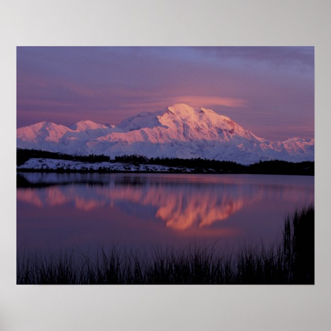 NA, USA, Alaska. Denali National Park. Mt Poster (Front)