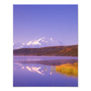 NA, USA, Alaska, Denali NP, Wonder Lake, Mt. Photo Print