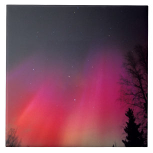 NA, USA, Alaska, Fairbanks, Curtains of pink and Ceramic Tile
