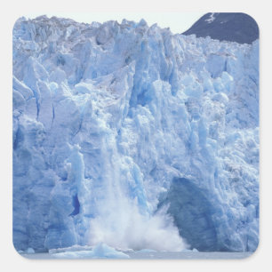 NA, USA, Alaska. Glacier crumbling into water Square Sticker