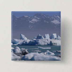 NA, USA, Alaska, St. Elias Range, Alsek River, 15 Cm Square Badge