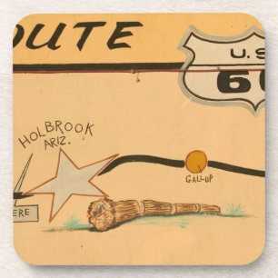 NA, USA, Arizona, Holbrook Route 66 road mural Coaster