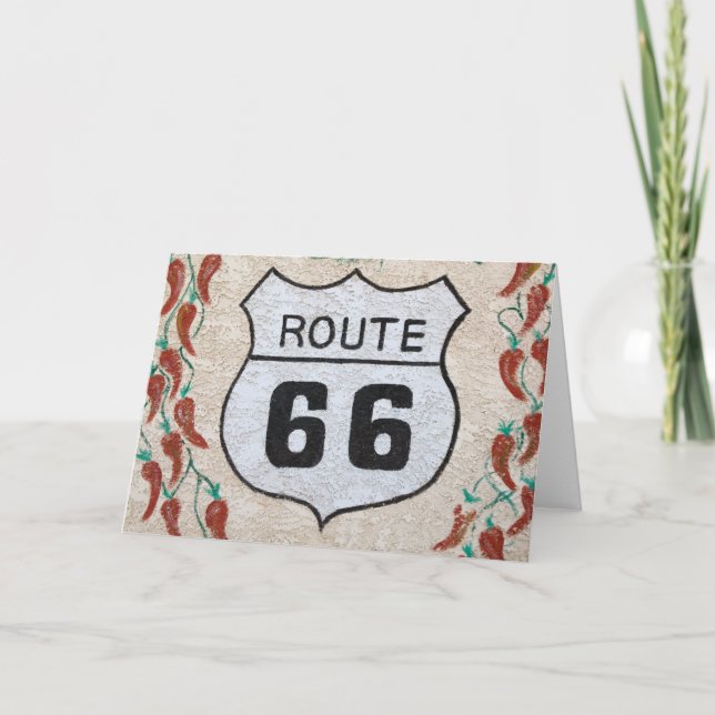 NA, USA, Arizona, Holbrook Route 66 street sign Card (Front)