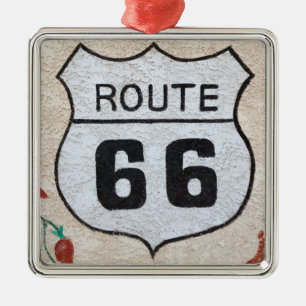 NA, USA, Arizona, Holbrook Route 66 street sign Metal Ornament