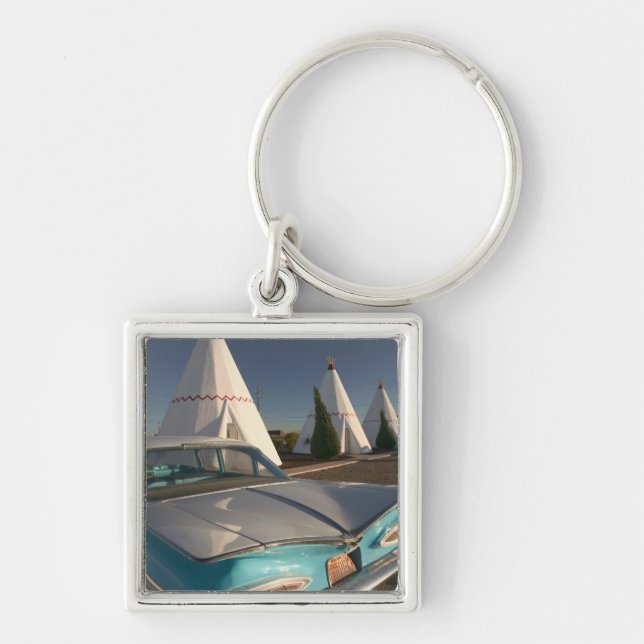 NA, USA, Arizona, Holbrook Route 66, Wigwam 2 Key Ring (Front)