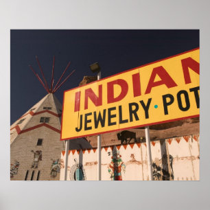 NA, USA, Arizona, Lupton Yellowhorse Indian Poster