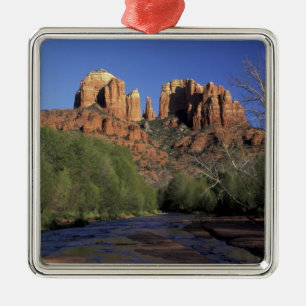 NA, USA, Arizona, Sedona. Cathedral Rock and Oak Metal Tree Decoration
