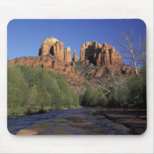 NA, USA, Arizona, Sedona. Cathedral Rock and Oak Mouse Pad