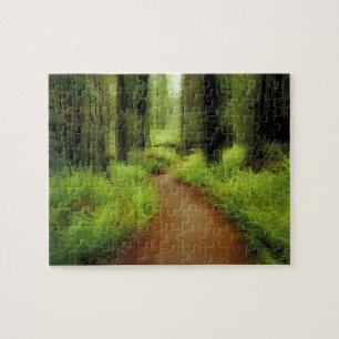 NA, USA, California, Jedediah Smith Redwoods Jigsaw Puzzle