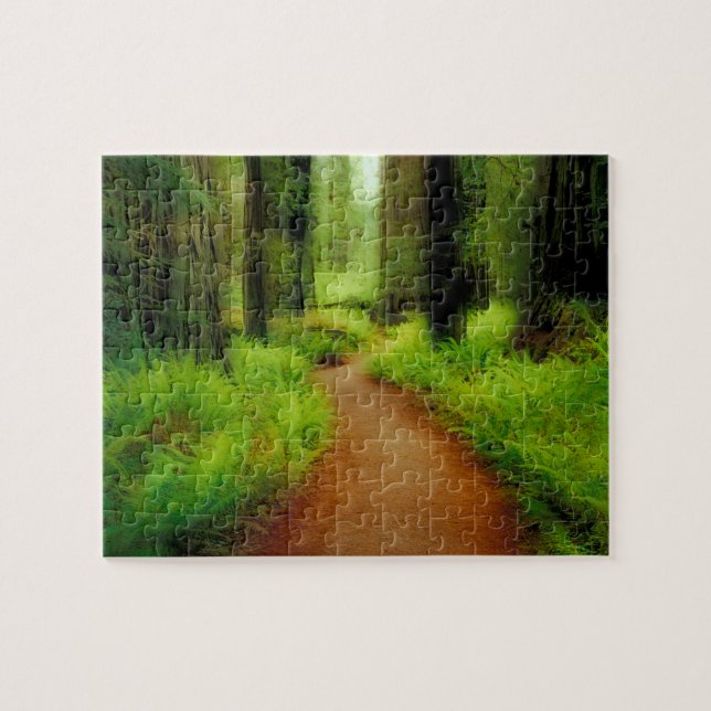 NA, USA, California, Jedediah Smith Redwoods Jigsaw Puzzle (Horizontal)