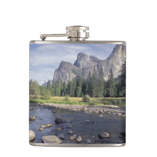 NA, USA, California, Yosemite NP, Valley view Hip Flask