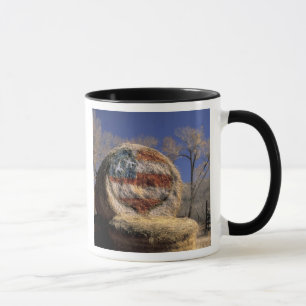 NA, USA, Colorado, Gunnison. Patriotic hay roll Mug