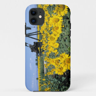 Na, USA, Colorado, Sunflowers, Oil Derrick iPhone 11 Case