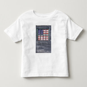 NA, USA, Maine, Georgetown Island. Flag of the Toddler T-Shirt