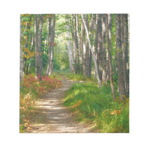 NA, USA, Maine. Jessup trail in Acadia National Notepad