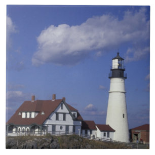 NA, USA, Maine, near Portland, Portland Head Ceramic Tile