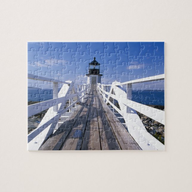 NA, USA, Maine, Port Clyde.  Marshall Point 2 Jigsaw Puzzle (Horizontal)