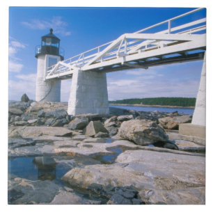 NA, USA, Maine, Port Clyde.  Marshall Point Tile