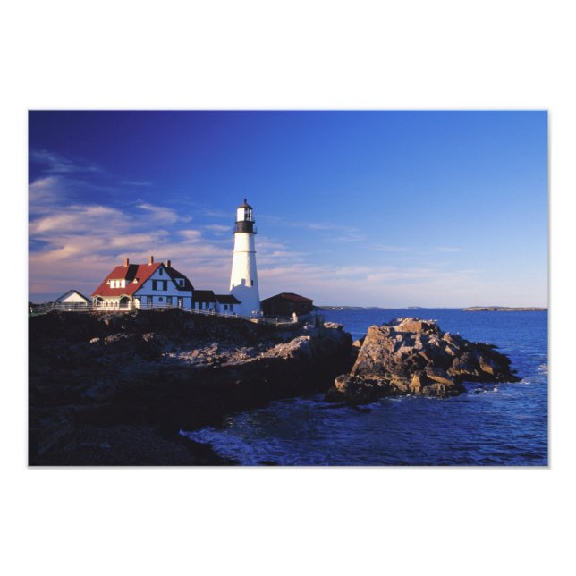 NA, USA, Maine. Portland Head lighthouse. Photo Print (Front)