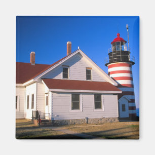 NA, USA, Maine.  West Quoddy lighthouse near Magnet