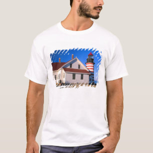 NA, USA, Maine. West Quoddy lighthouse near T-Shirt