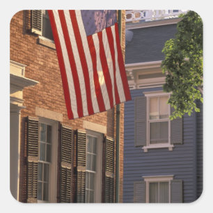 NA, USA, Massachusetts, Nantucket Island, 2 Square Sticker
