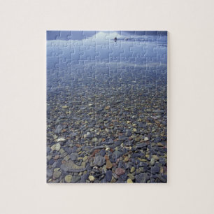 NA, USA, Montana, Glacier NP Rocks in Lake Jigsaw Puzzle